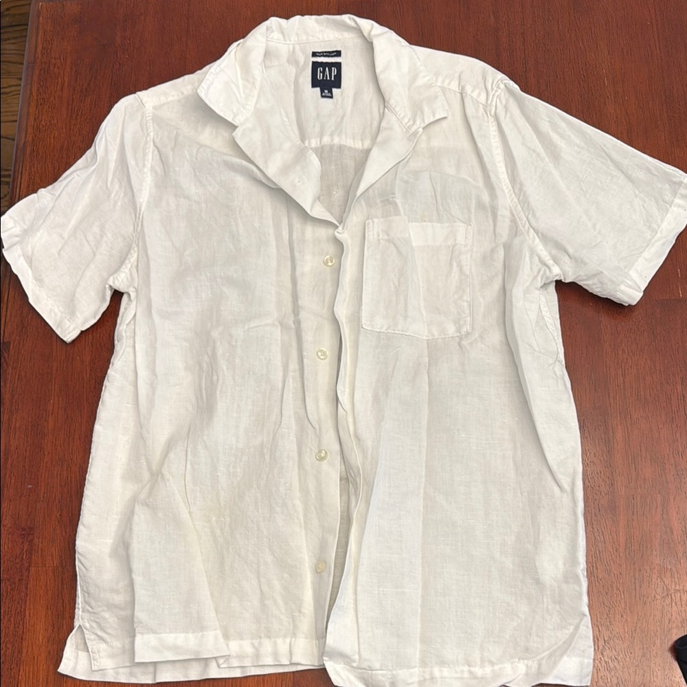 GAP Men's White Short Sleeve Shirt